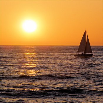 sailing into the sunset