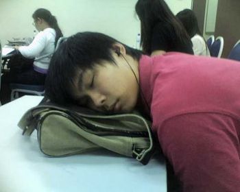sleeping in class